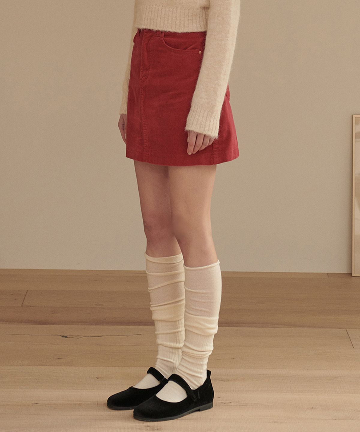 판도라핏(PANDORAFIT) [SKIRT] Blur Skirt Wine