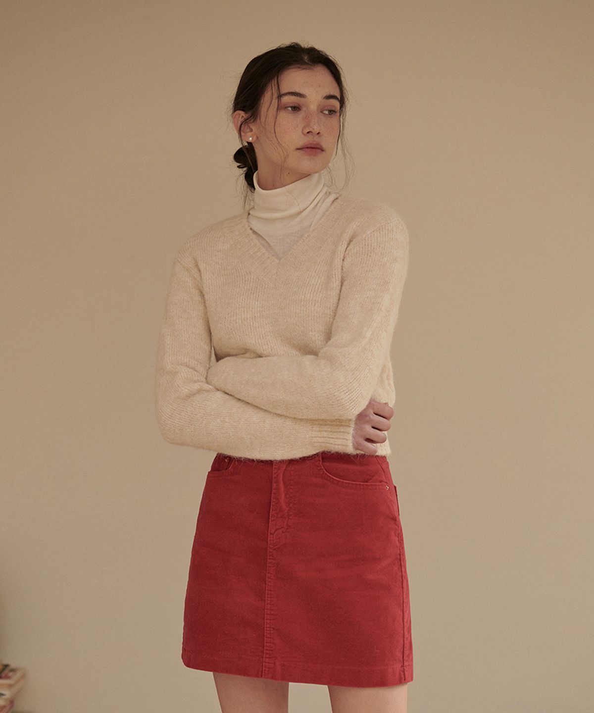 판도라핏(PANDORAFIT) [SKIRT] Blur Skirt Wine