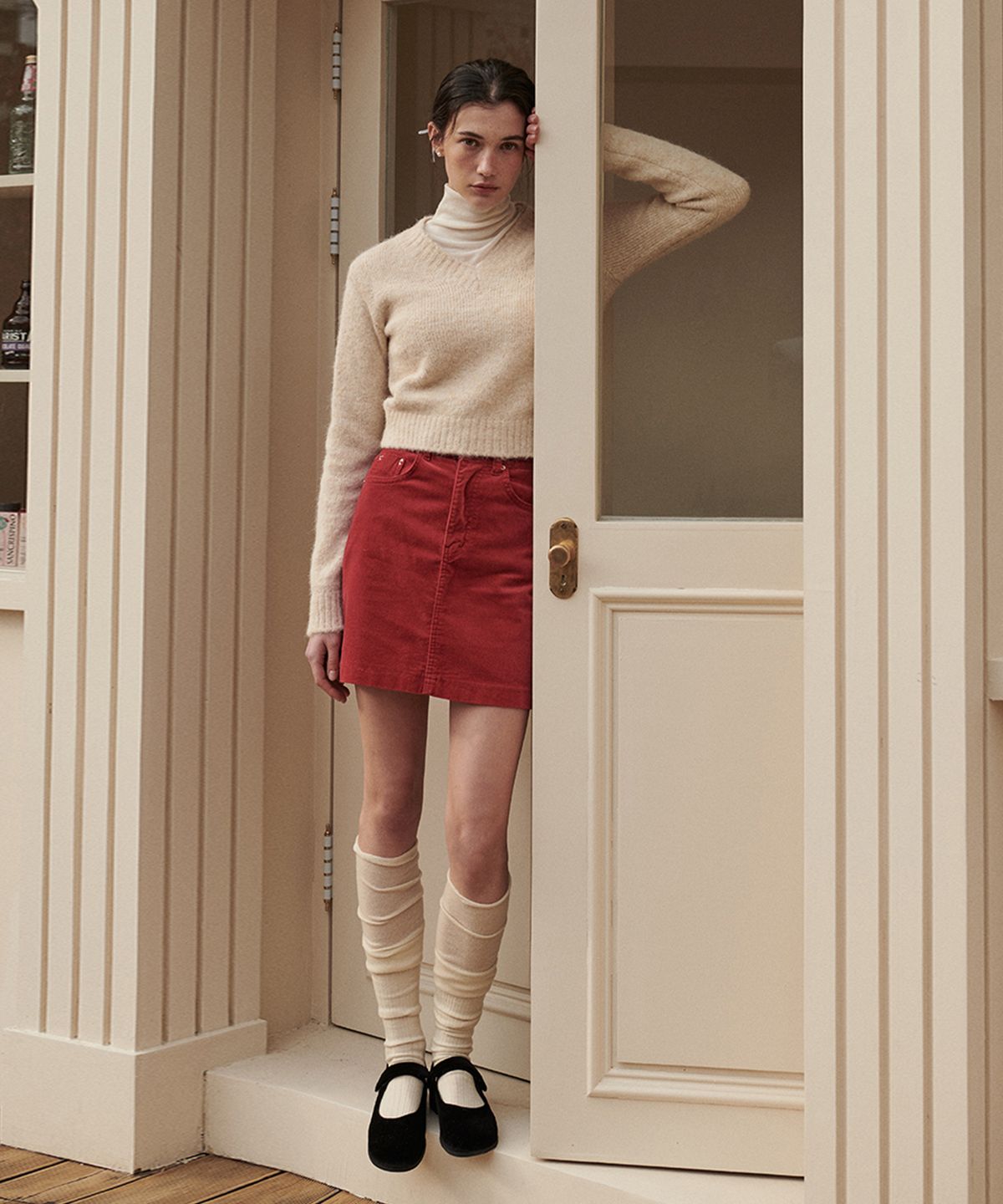 판도라핏(PANDORAFIT) [SKIRT] Blur Skirt Wine