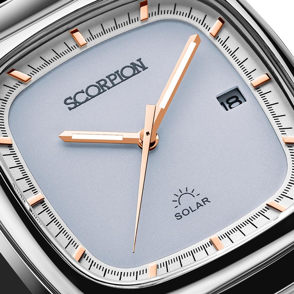 스콜피온(SCORPION) 37mm 빛 충전 솔라 무브먼트 남성 가죽 손목시계 S12L-WH
