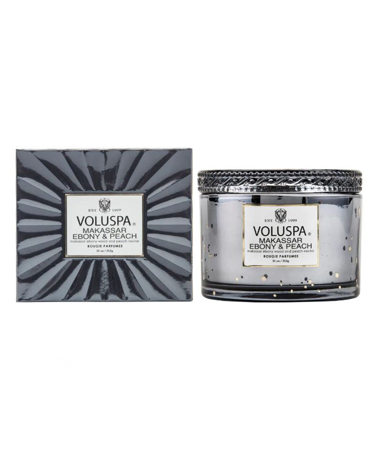볼루스파(VOLUSPA) 마카사르 에보니 & 피치 11oz 2윅 캔들