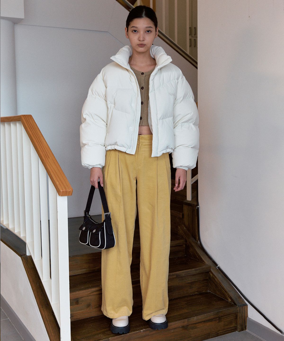 시눈(SINOON) PUFFER JACKET (IVORY)