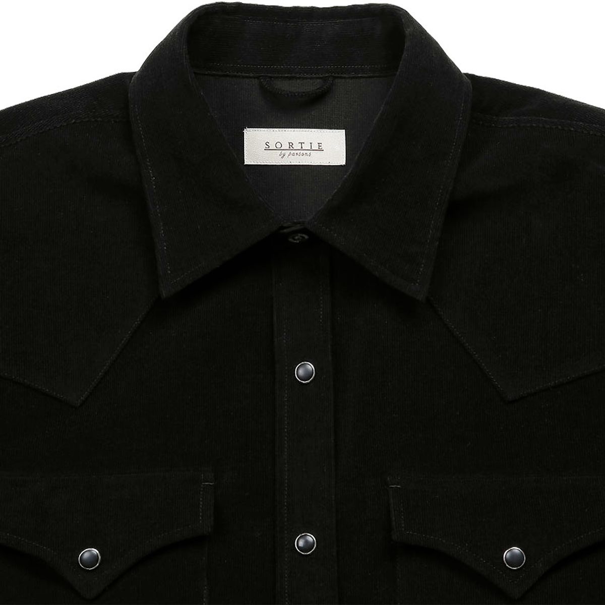 솔티(SORTIE) 035 Corduroy Western Shirts (Black)