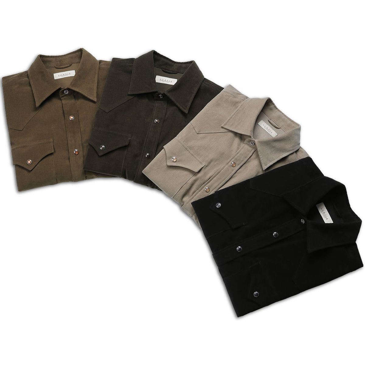 솔티(SORTIE) 035 Corduroy Western Shirts (Black)