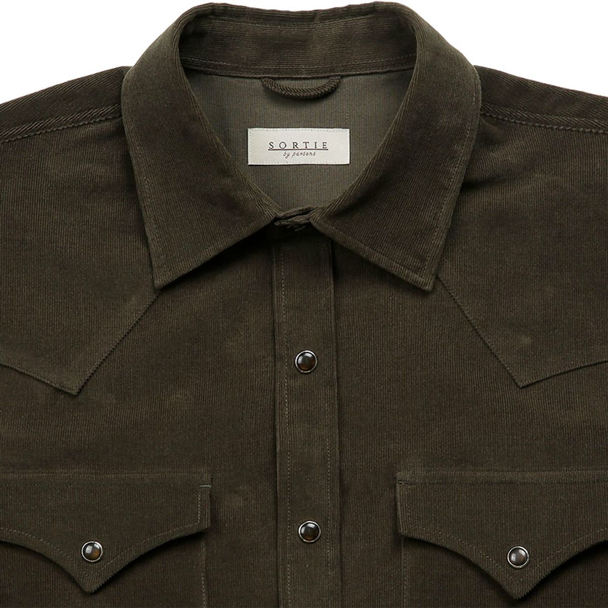 솔티(SORTIE) 035 Corduroy Western Shirts (Khaki)