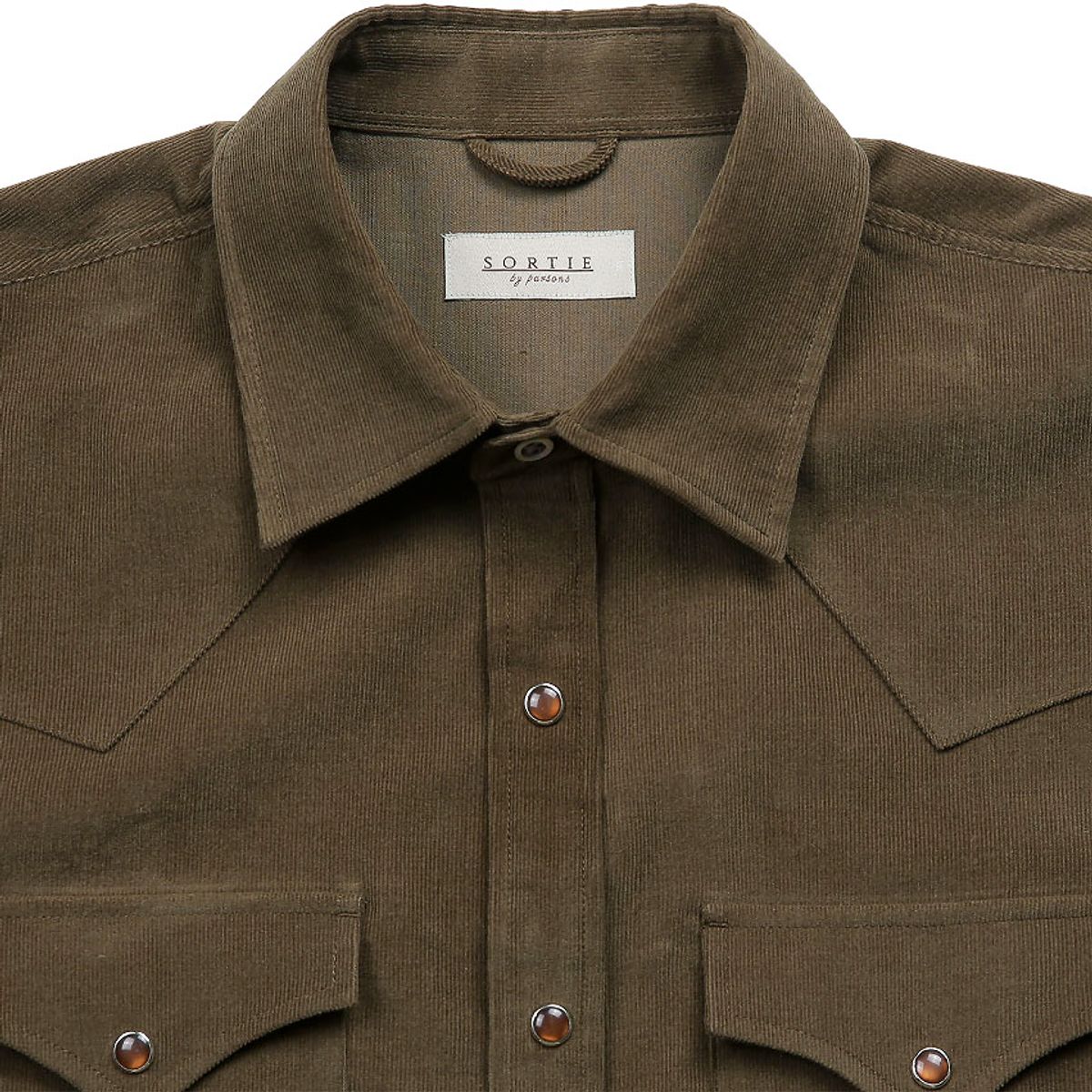 솔티(SORTIE) 035 Corduroy Western Shirts (Mocha Brown)