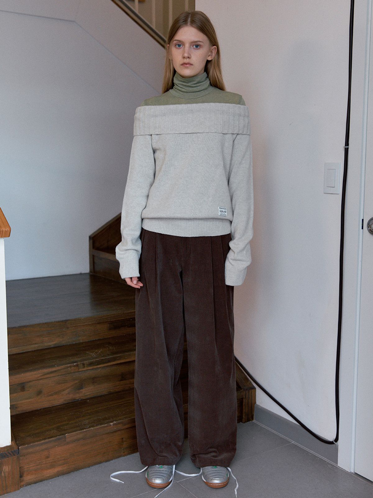 시눈(SINOON) CORDUROY WIDE PANTS (BROWN)
