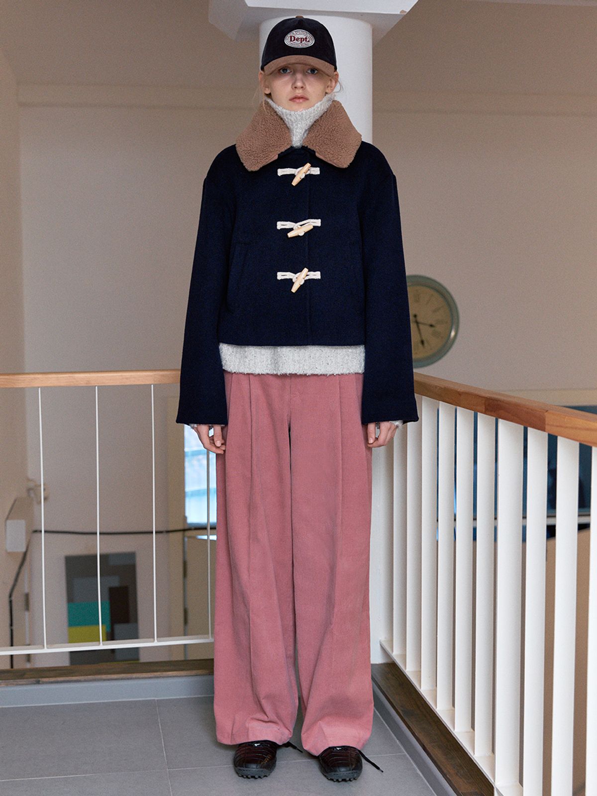 시눈(SINOON) CORDUROY WIDE PANTS (VINTAGE PINK)