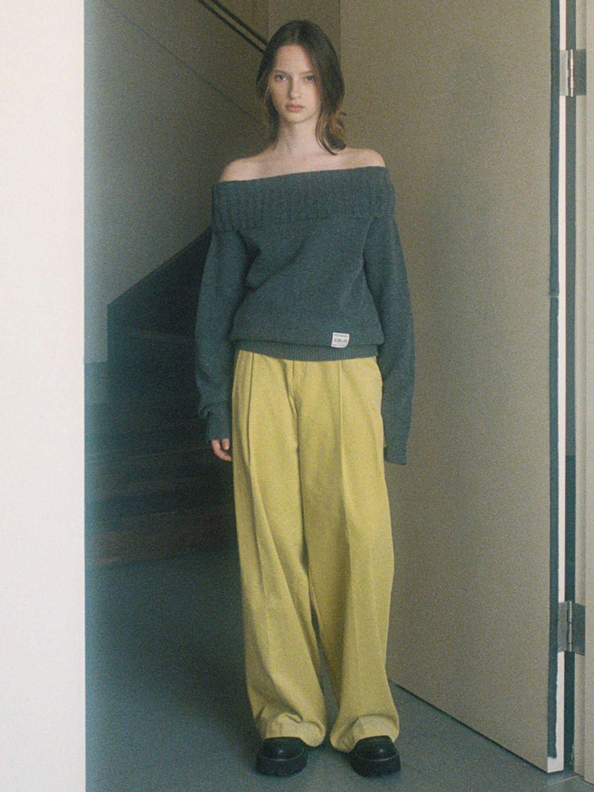 시눈(SINOON) CORDUROY WIDE PANTS (MUSTARD)