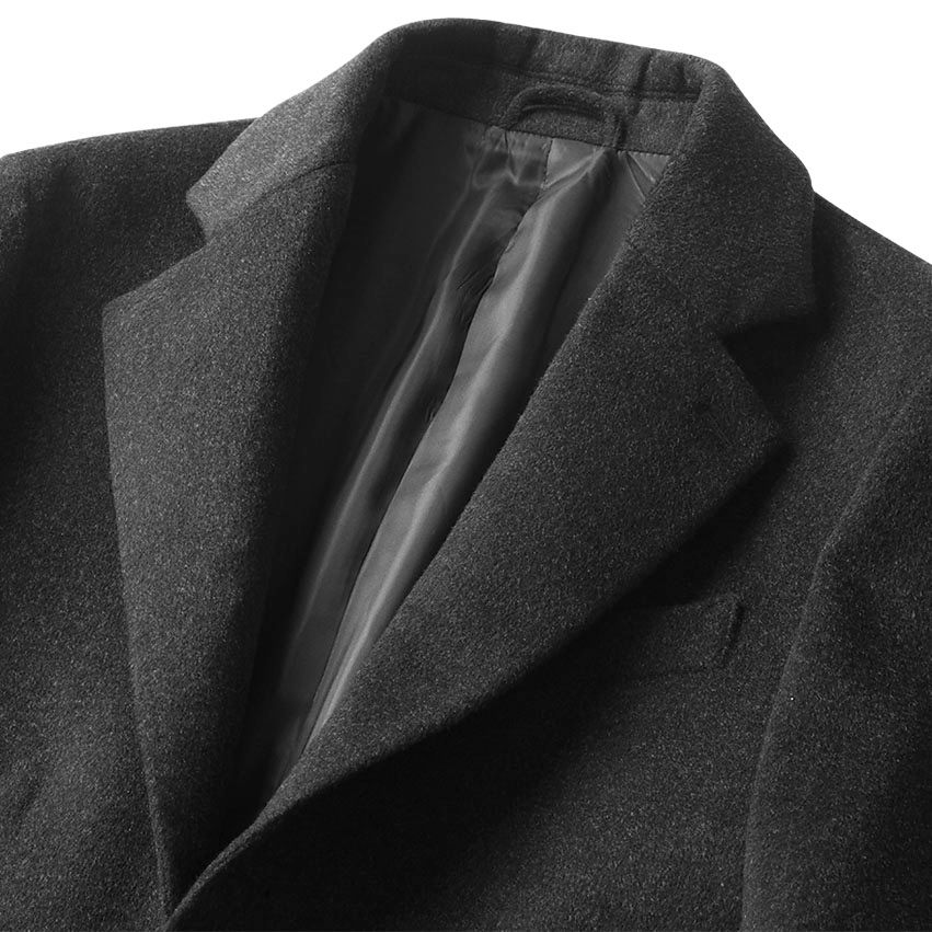 MUSINSA | SORTIE Wool Single Chester Coat (Dark Gray)