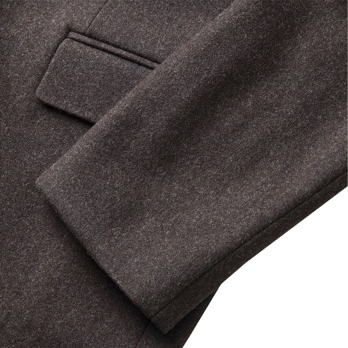 솔티(SORTIE) Wool Single Chester Coat (Brown)