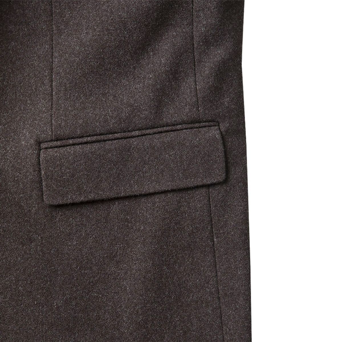 솔티(SORTIE) Wool Single Chester Coat (Brown)