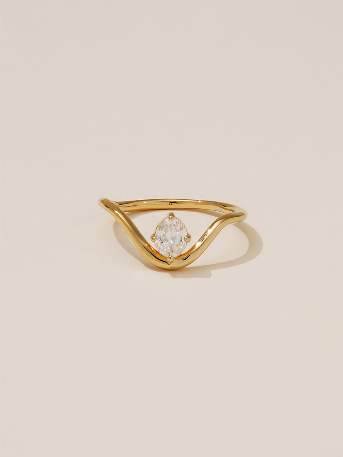 마나에트(MANAET) Stone Wave R_Gold Plated