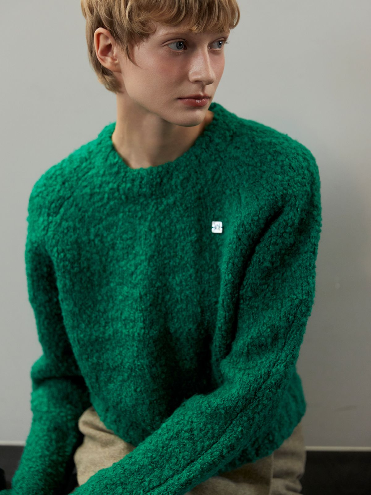 오앨(OUEL) ALPACA BOUCLE KNIT_2COLORS