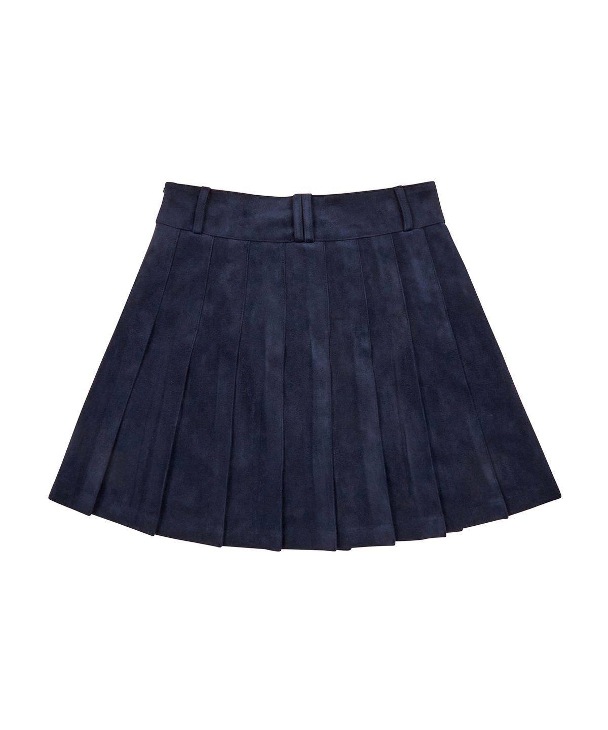 러브이즈트루(LUVISTRUE) VL SUEDE PLEATS SKIRT(NAVY)