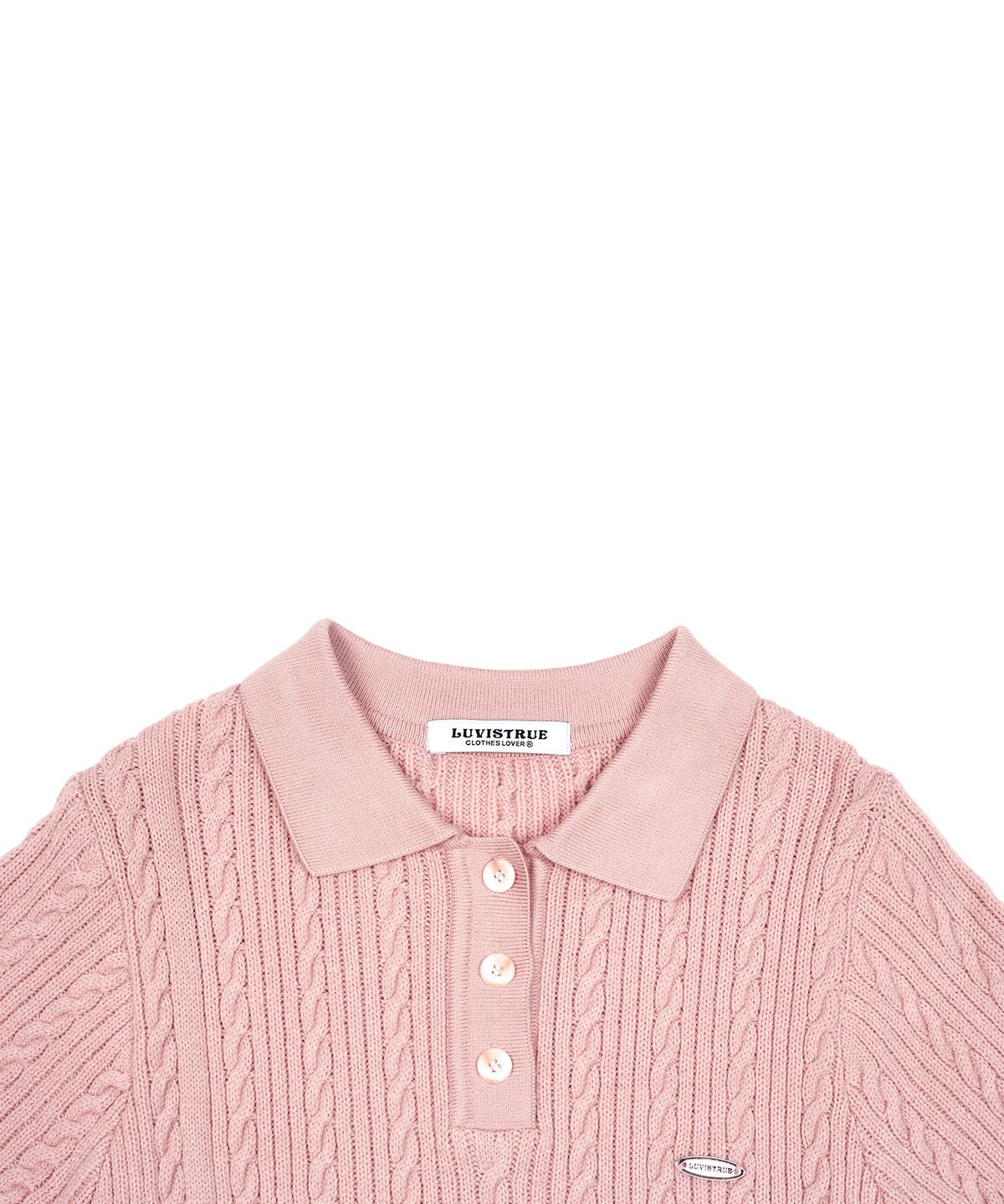 러브이즈트루(LUVISTRUE) VL LOGO KNIT OPS(PINK)