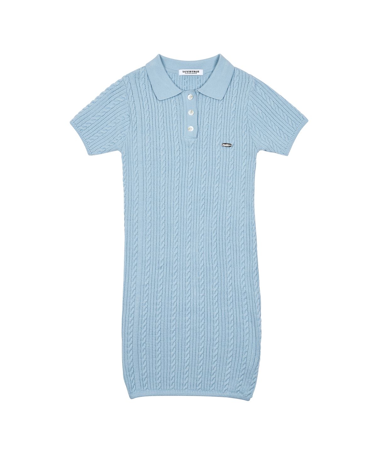 러브이즈트루(LUVISTRUE) VL LOGO KNIT OPS(SKY BLUE)