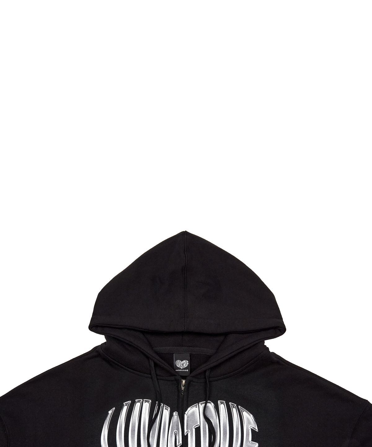 러브이즈트루(LUVISTRUE) VL 2-WAY CROP HOOD ZIP UP(BLACK)