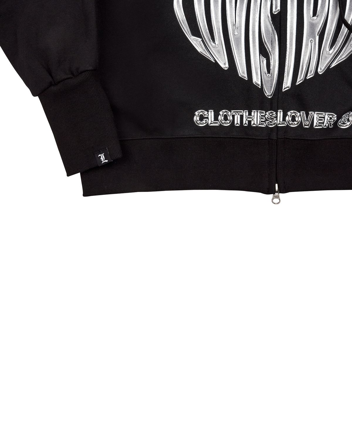 러브이즈트루(LUVISTRUE) VL 2-WAY CROP HOOD ZIP UP(BLACK)