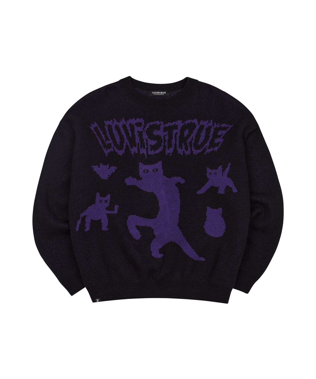 러브이즈트루(LUVISTRUE) VL 2D CAT KNIT(NAVY)