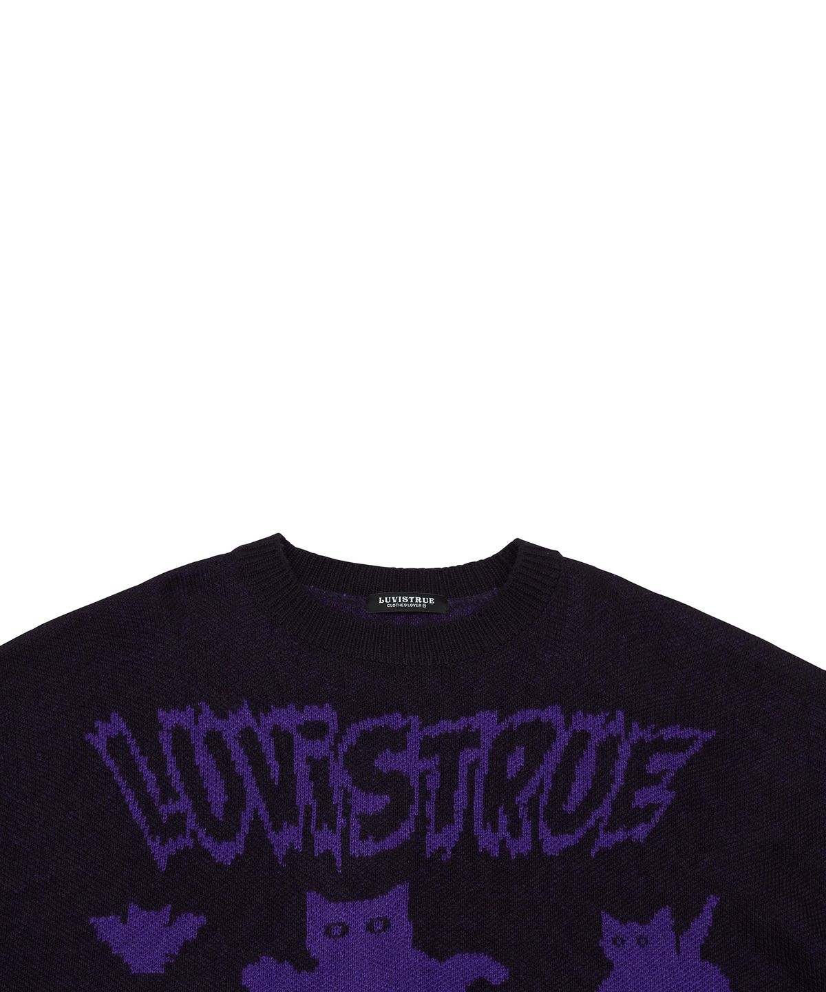 러브이즈트루(LUVISTRUE) VL 2D CAT KNIT(NAVY)
