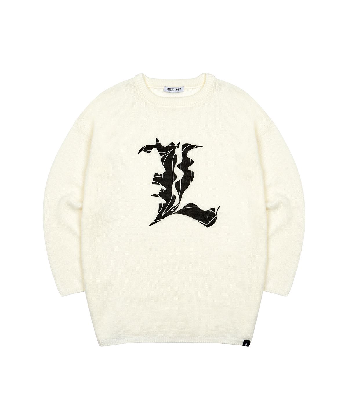 러브이즈트루(LUVISTRUE) VL L LOGO KNIT(IVORY)