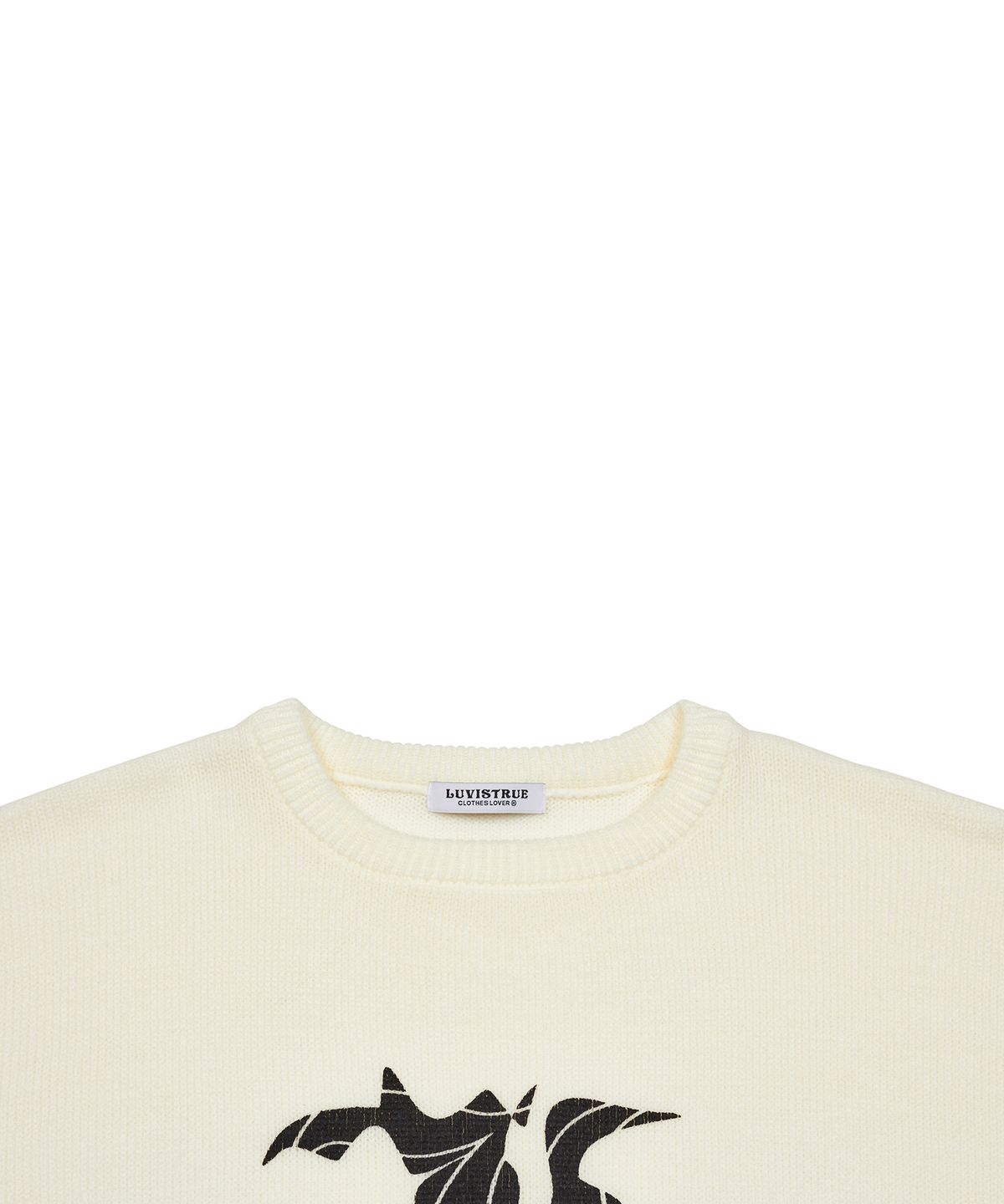 러브이즈트루(LUVISTRUE) VL L LOGO KNIT(IVORY)