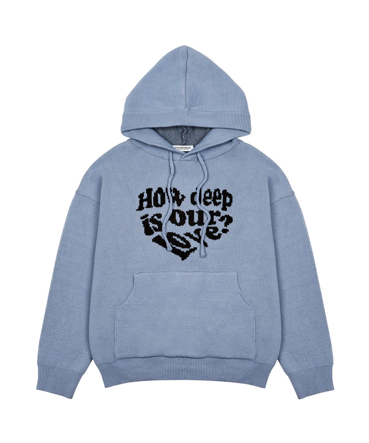 러브이즈트루(LUVISTRUE) VL LOVE KNIT HOODIE(BLUE)