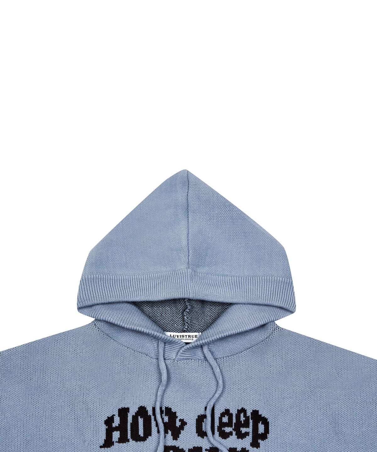 러브이즈트루(LUVISTRUE) VL LOVE KNIT HOODIE(BLUE)