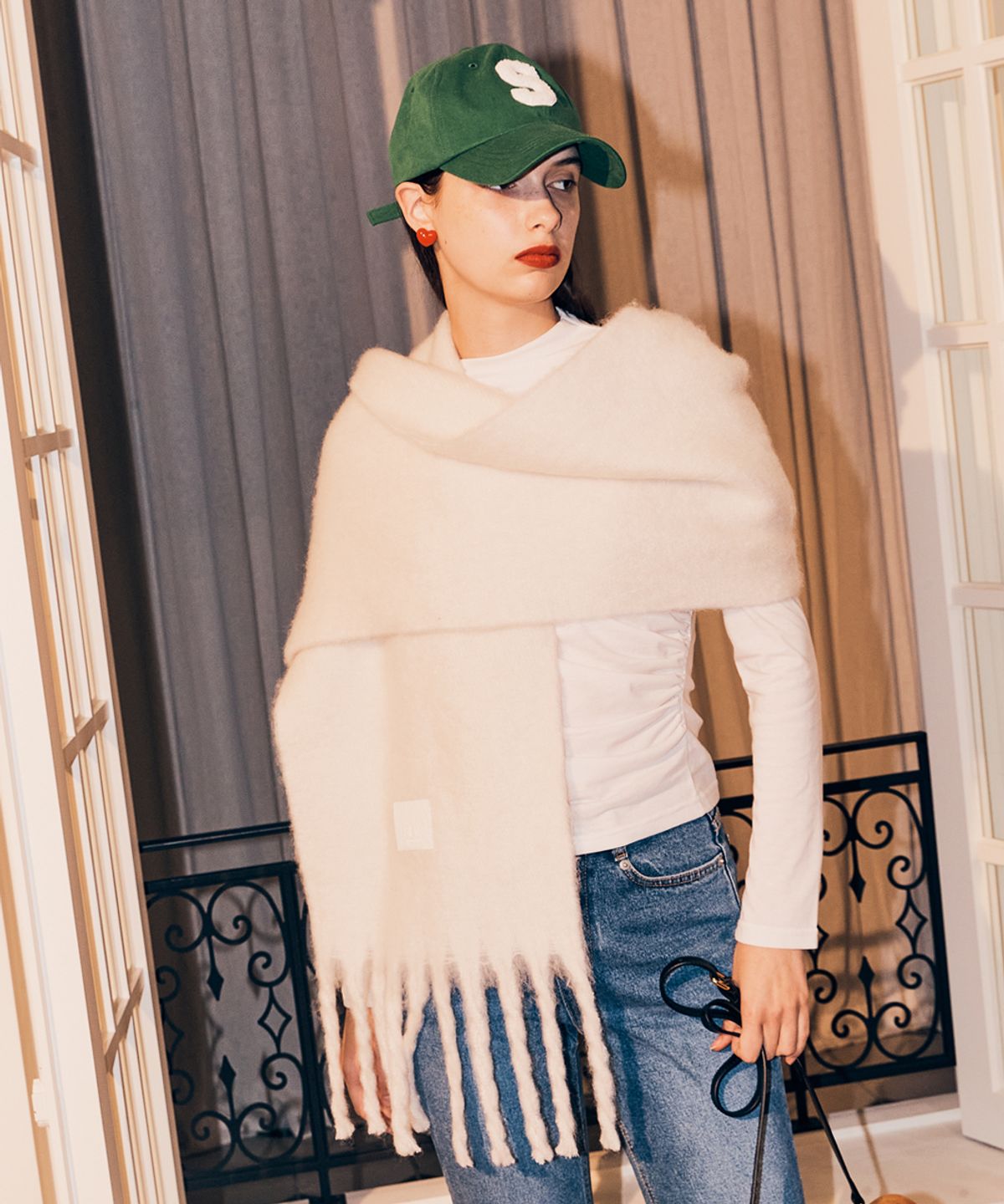 실른(SILN) Wide long muffler (IVORY)
