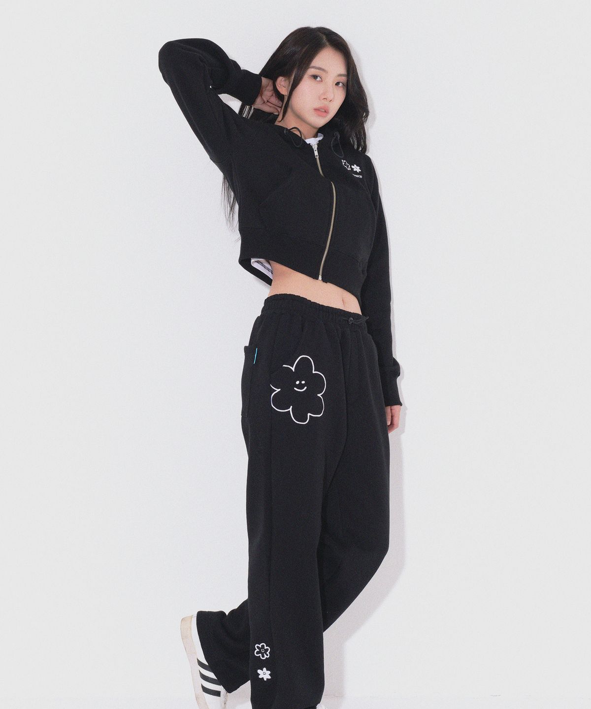 피스메이커(PIECE MAKER) DAISY ZIP HOOD PANTS SET UP  (4COLORS)