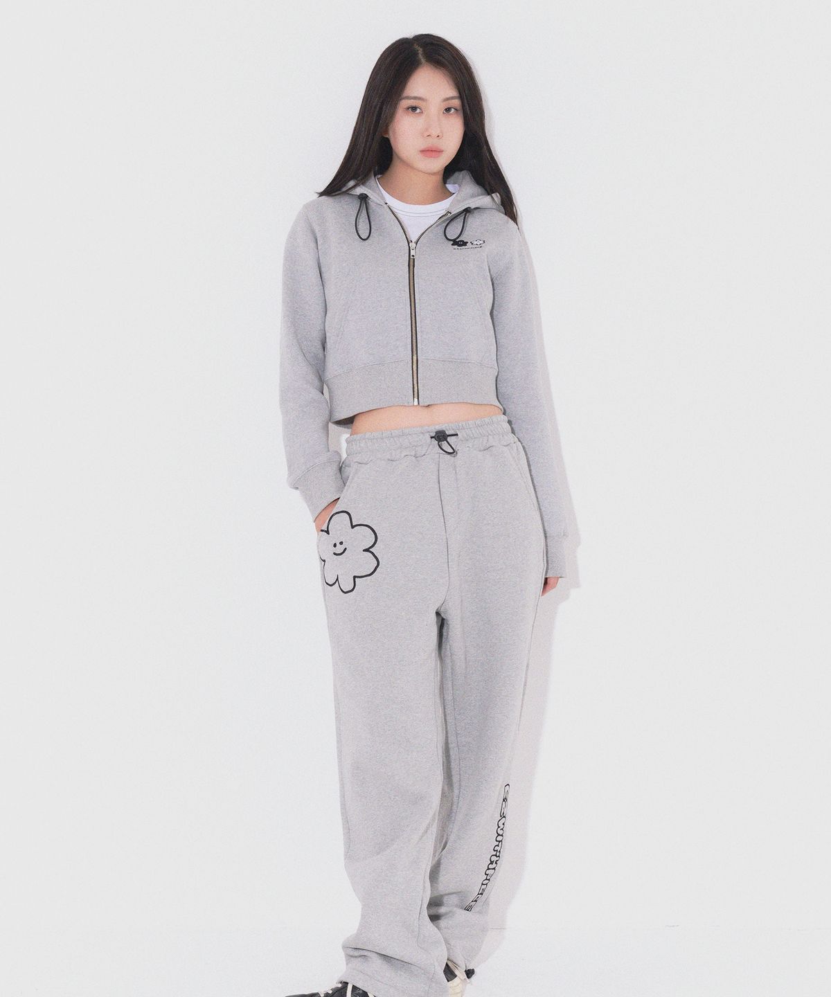 피스메이커(PIECE MAKER) DAISY ZIP HOOD PANTS SET UP  (4COLORS)
