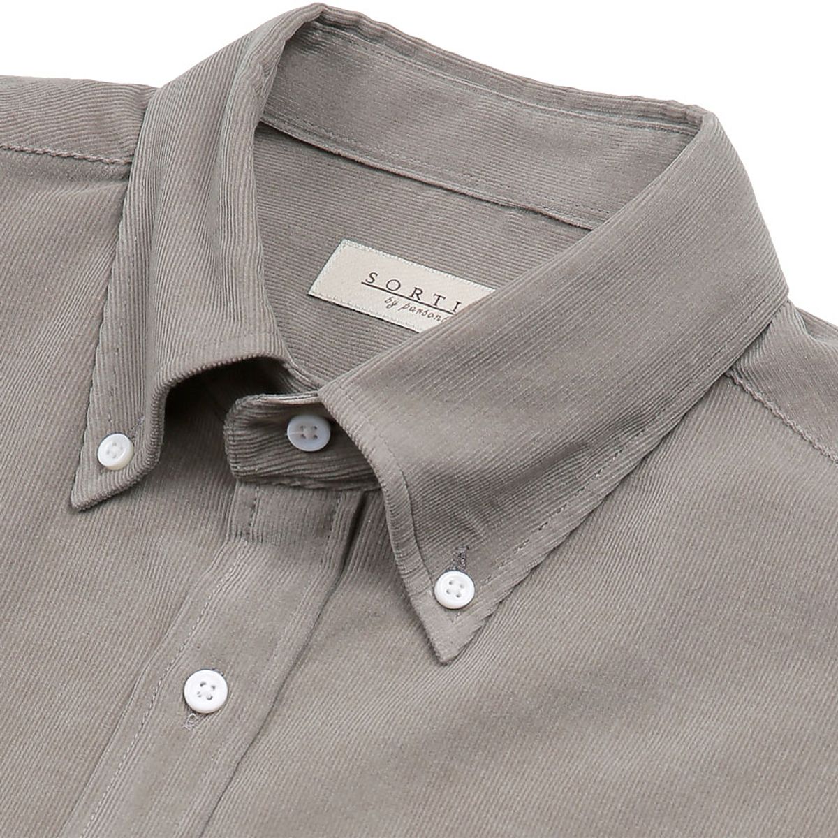 솔티(SORTIE) 047 Corduroy Button-down Shirts (Light Brown)