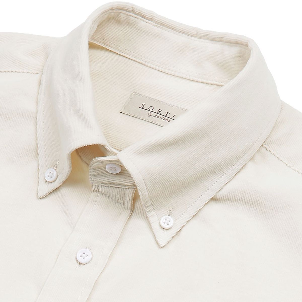 솔티(SORTIE) 047 Corduroy Button-down Shirts (Ivory)