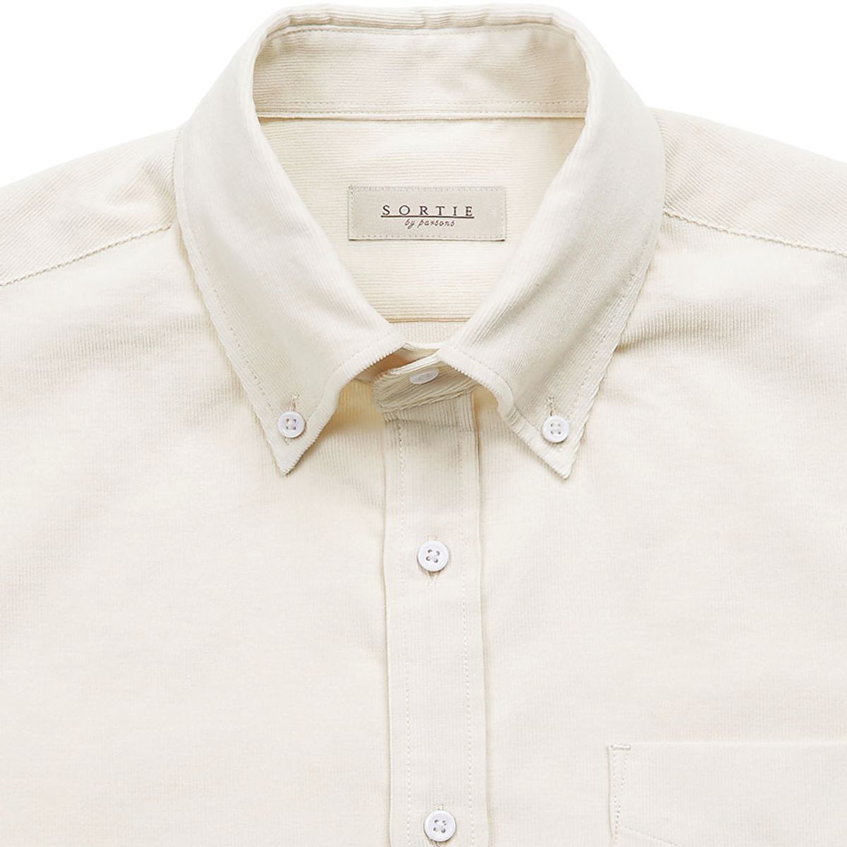 솔티(SORTIE) 047 Corduroy Button-down Shirts (Ivory)