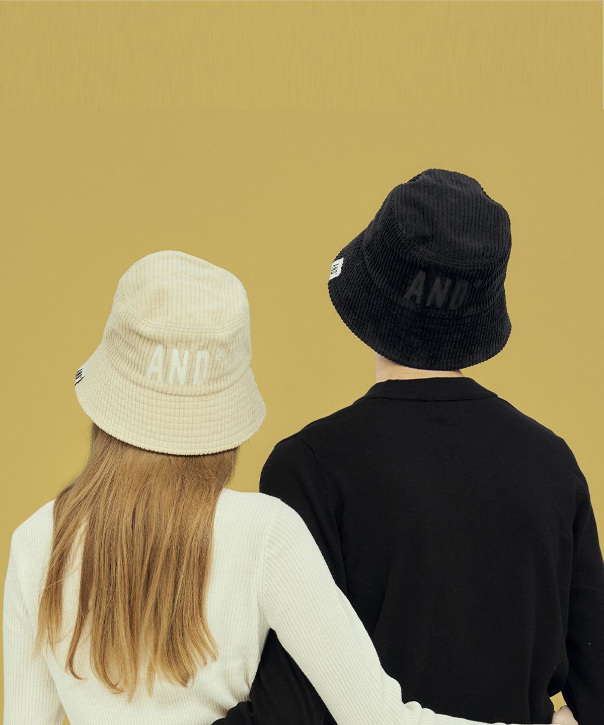 앤드 골프(AND GOLF) 3Way Corduroy Bucket Hat Ivory