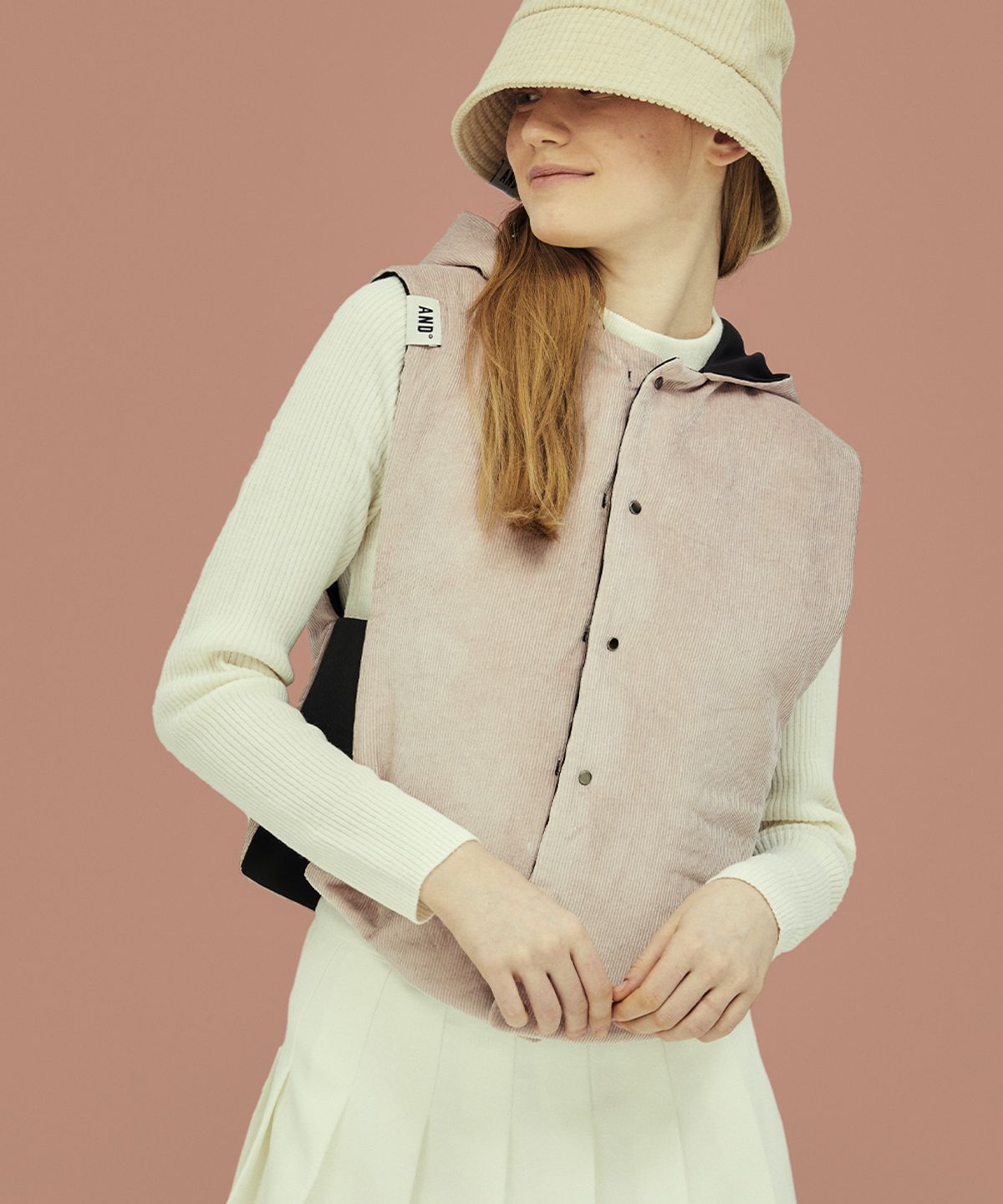 앤드 골프(AND GOLF) In AND Out Motion Vest Pink