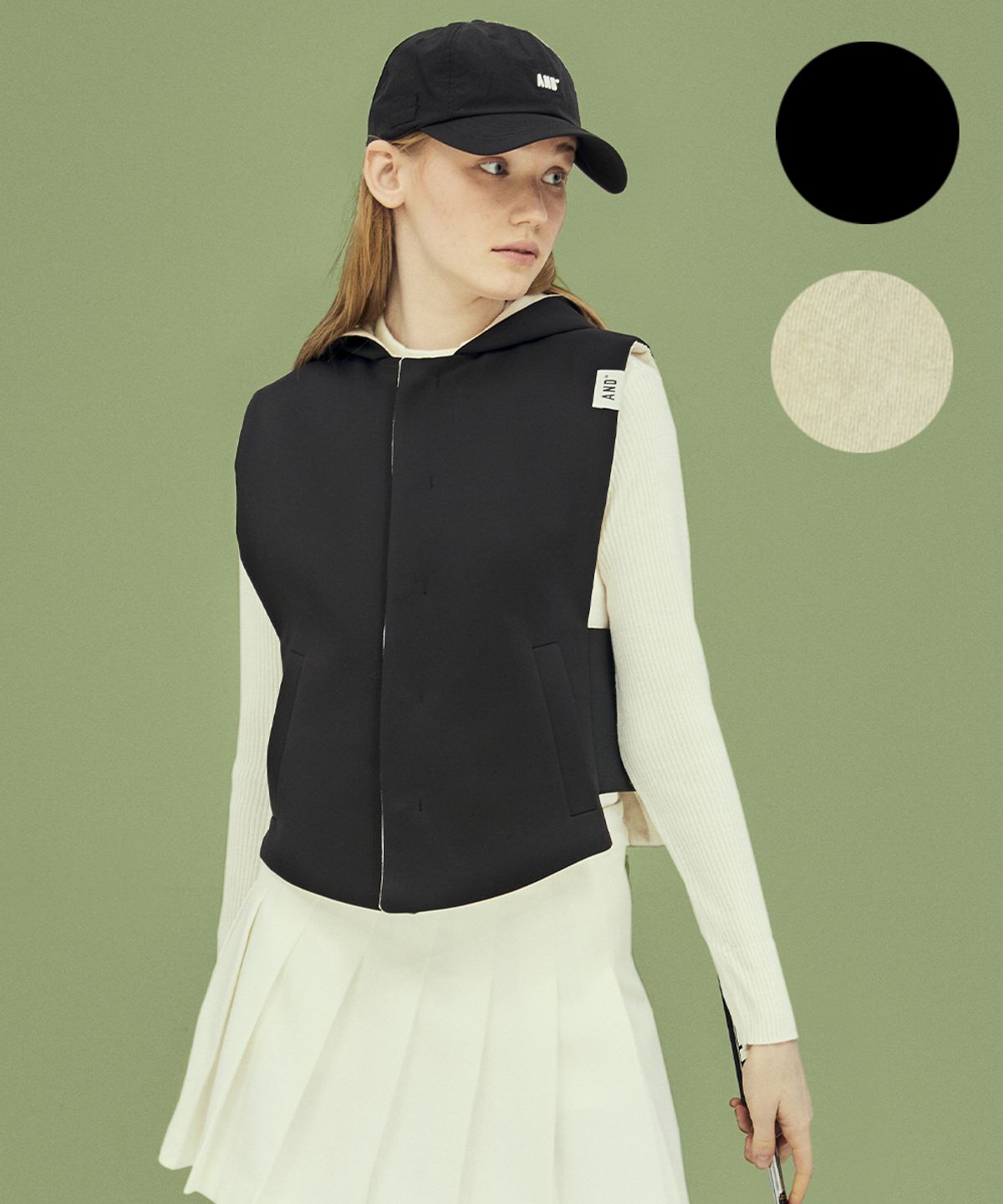 앤드 골프(AND GOLF) In AND Out Motion Vest Ivory