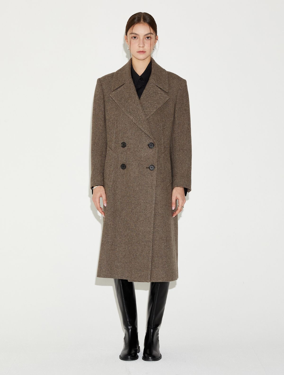 르이엘(LE YIEL) Oversized Twill Wool Coat 오버사이즈 트윌 울 코트