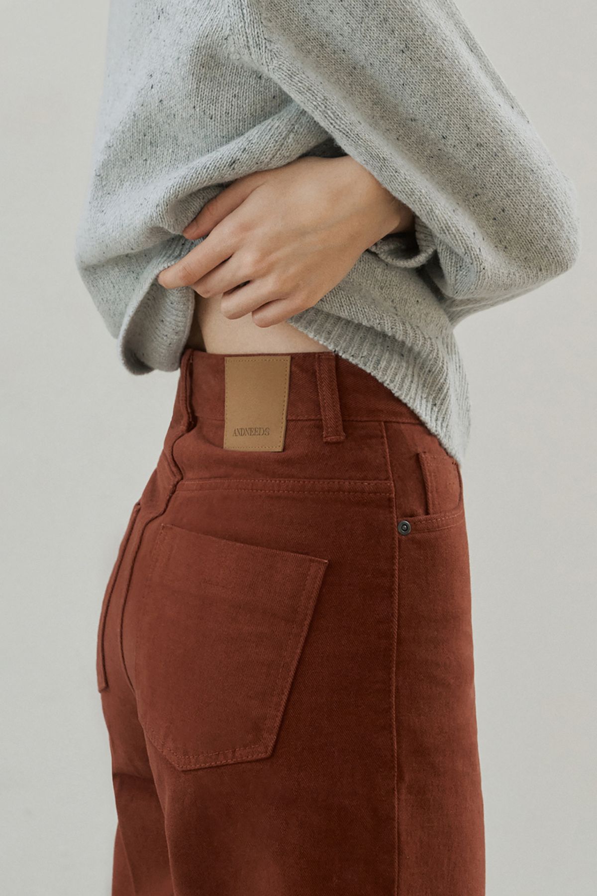 앤니즈(ANDNEEDS) Peach dyed denim (brick)