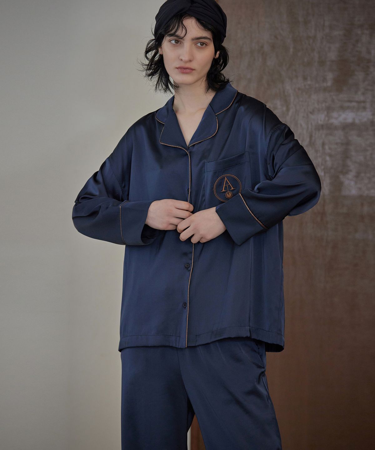 아템포(ATEMPO) CLASSIC ROUND PAJAMA SET_wild navy