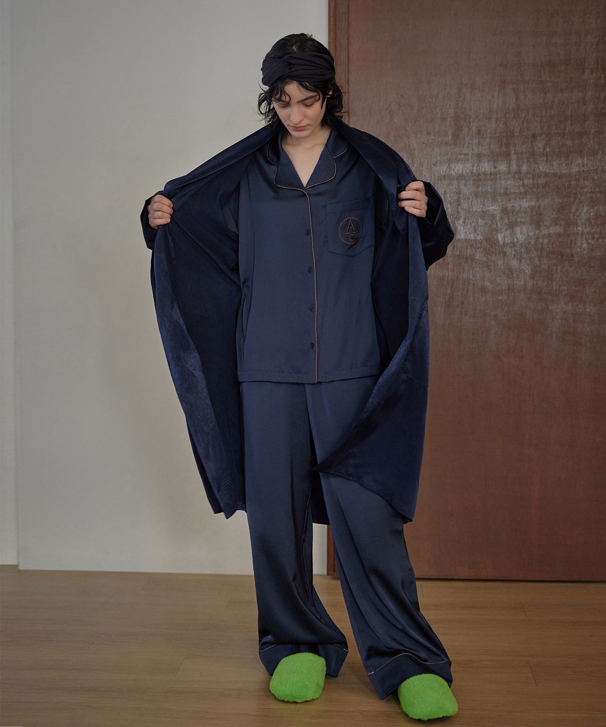 아템포(ATEMPO) CLASSIC ROUND PAJAMA SET_wild navy