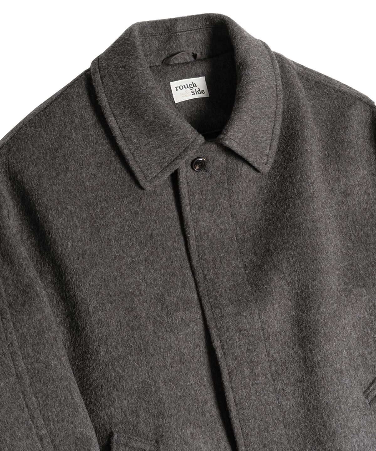 러프사이드(ROUGHSIDE) Rover Coat Melange Brown