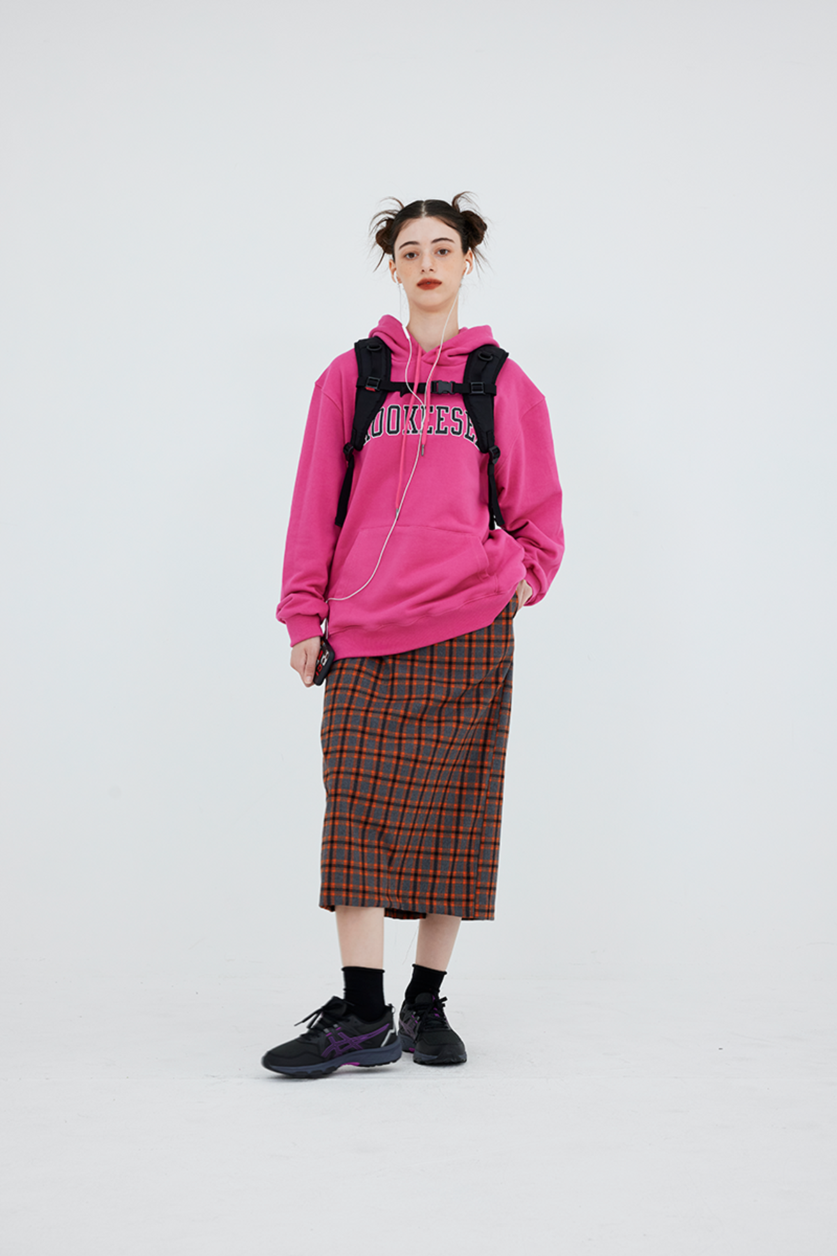 쿠키시(KOOKEESEE) 쿠키시 로고 프린팅 후디_마젠타핑크