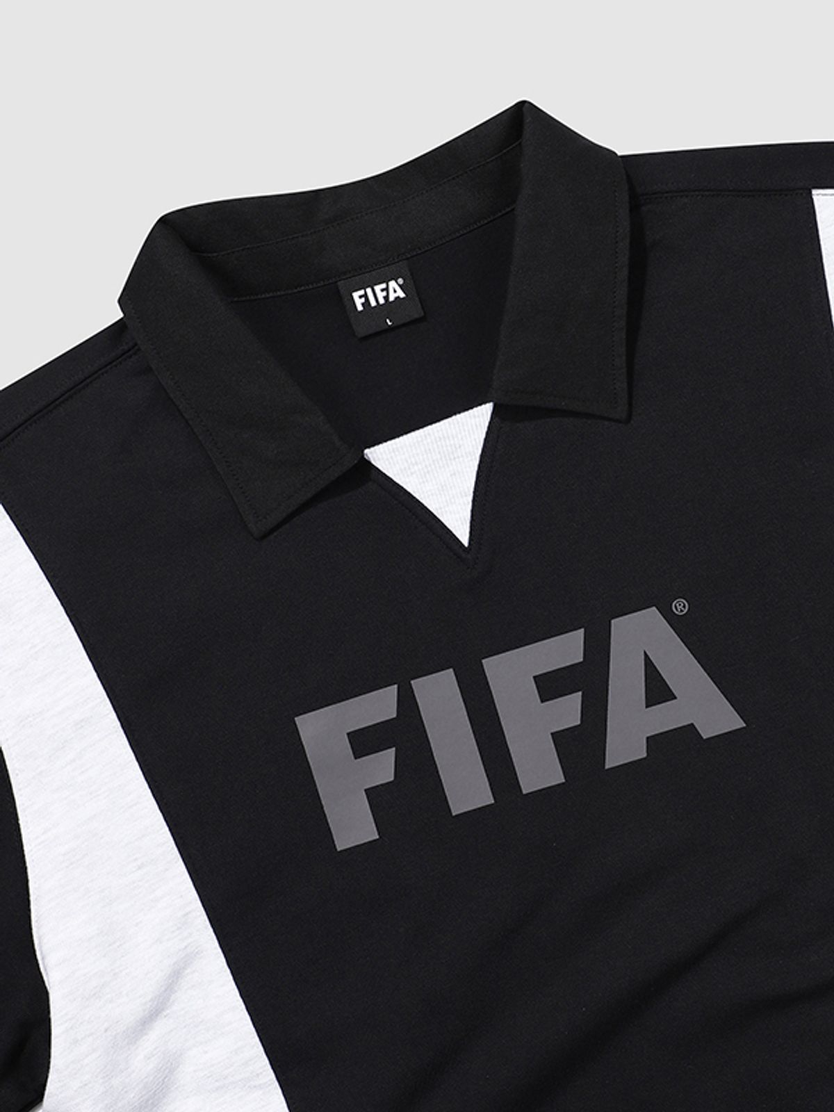 피파 1904(FIFA 1904) 배색 카라 맨투맨 블랙(FF24MC21U_160)