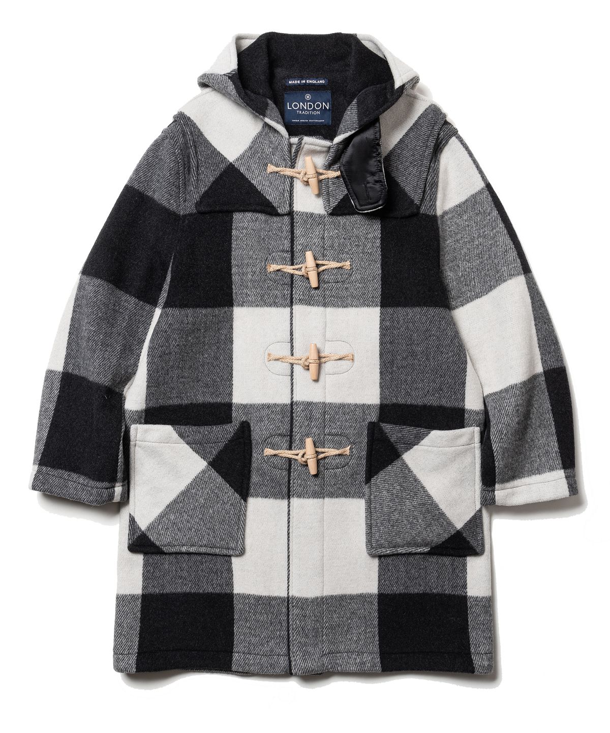 런던트레디션(LONDONTRADITION) Martin Mens Duffle Coat - Charcoal Mix D6