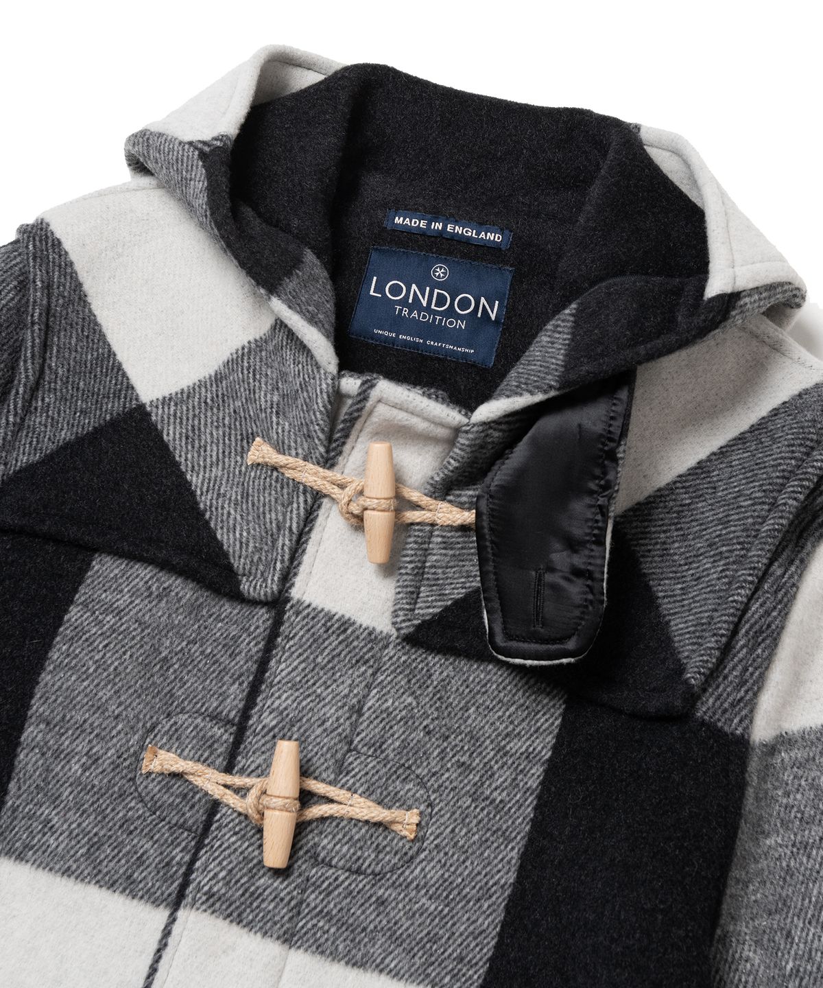 런던트레디션(LONDONTRADITION) Martin Mens Duffle Coat - Charcoal Mix D6
