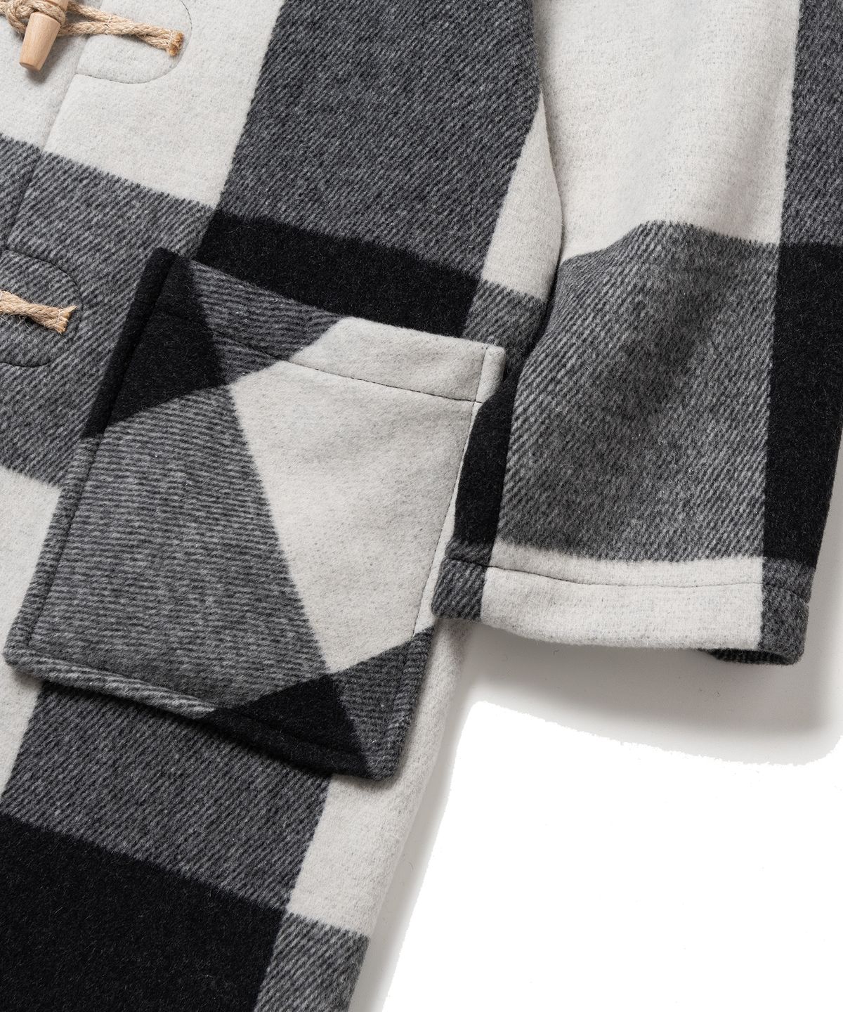 런던트레디션(LONDONTRADITION) Martin Mens Duffle Coat - Charcoal Mix D6
