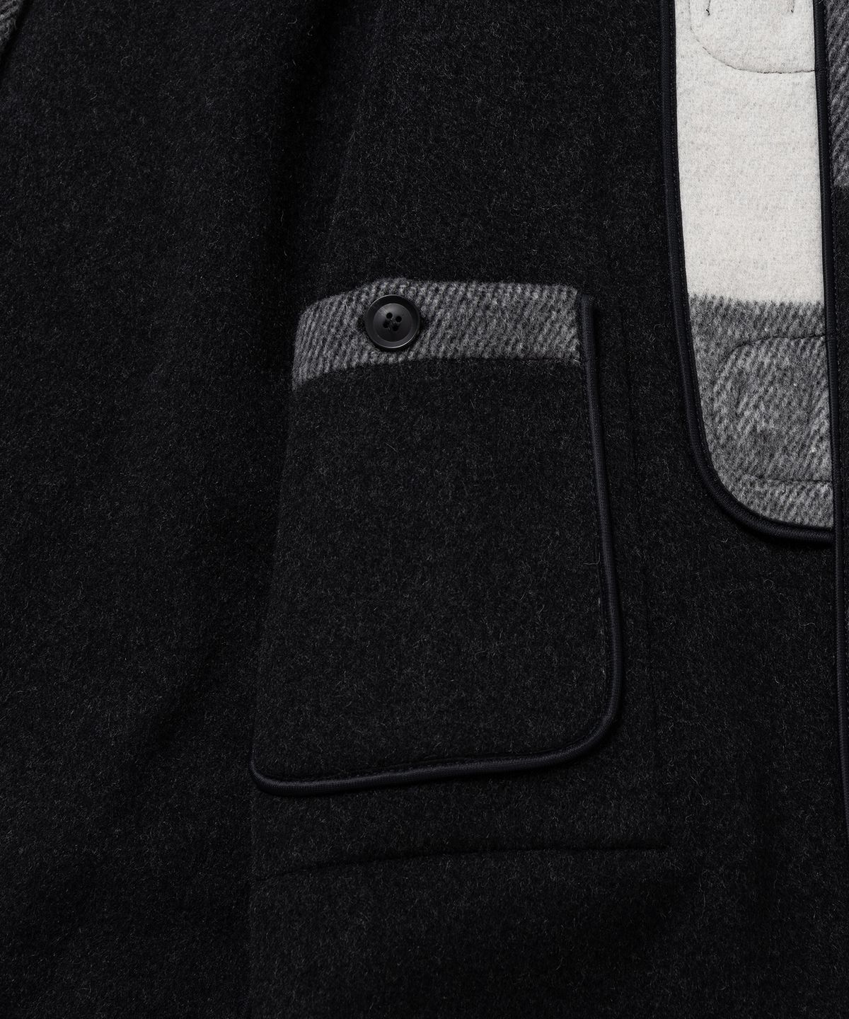 런던트레디션(LONDONTRADITION) Martin Mens Duffle Coat - Charcoal Mix D6