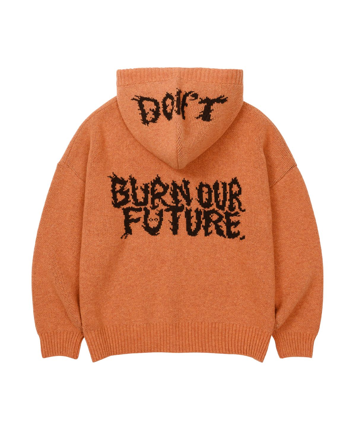 아조바이아조(AJOBYAJO) [PBA] DBOF Wool Knit Zip-Up Hoodie [ORANGE]